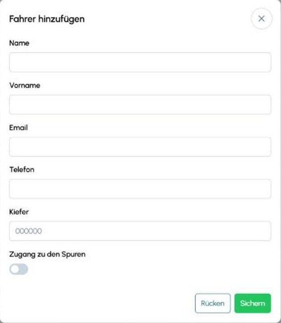 Fahrer hinzufĂĽgen