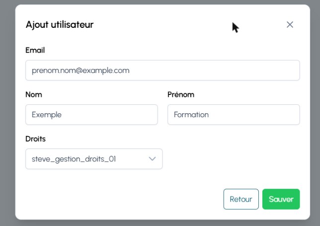 2) Créer un utilisateur