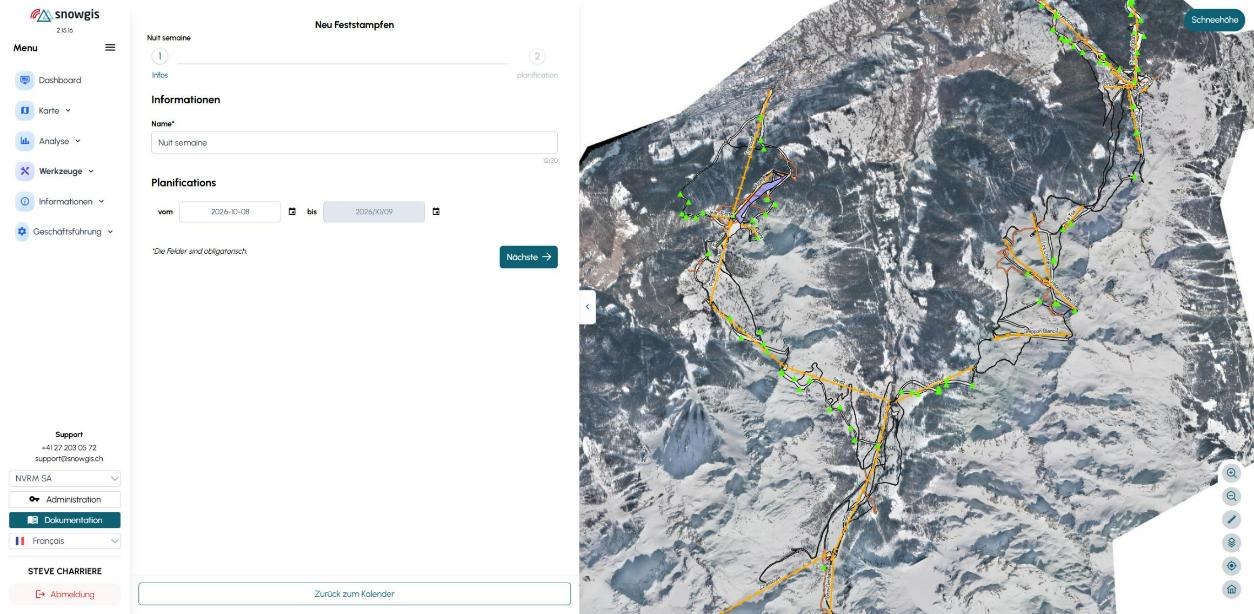 2) Präparierungsplan erstellen